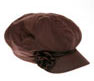 Flower Applique Newsboy Hat